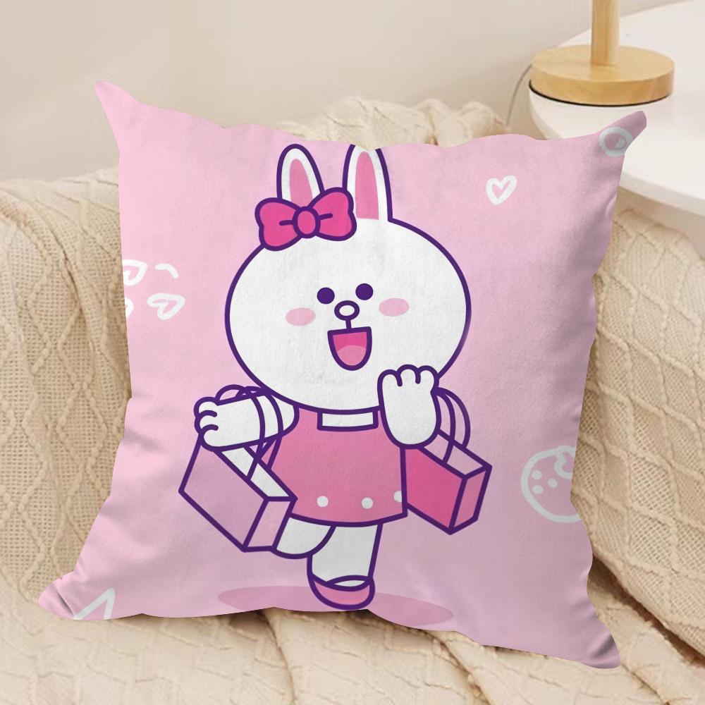 KINGDOM LLINE FFriends Cushion Cover Silky Short Plush Invisible Zipper Dustproof Sofa Pillow Case For Home Decor