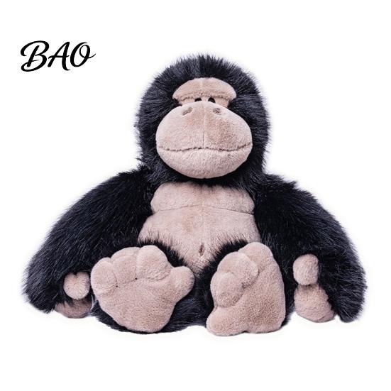Orangutan Plush Toy Gorilla Doll, Realistic Stuffed Animal for Kids, Soft Fluffy Gift Lovers Plushie with Thick Long Fur, Home Decor Cuddly Haired Ape