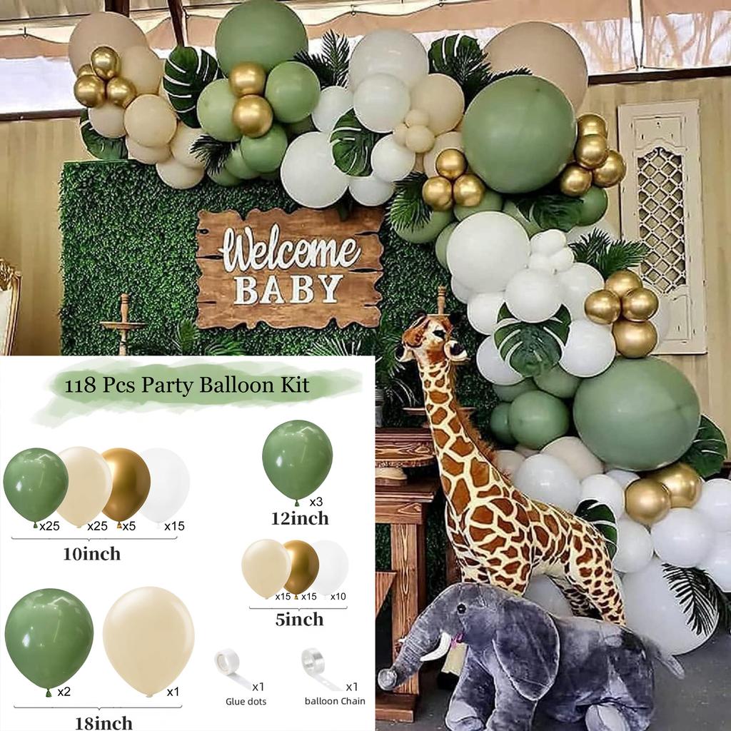 121PCS Multi-color Latex Balloon Set Suitable for Birthday Parties, Weddings, Valentine's Day Party Decoration
