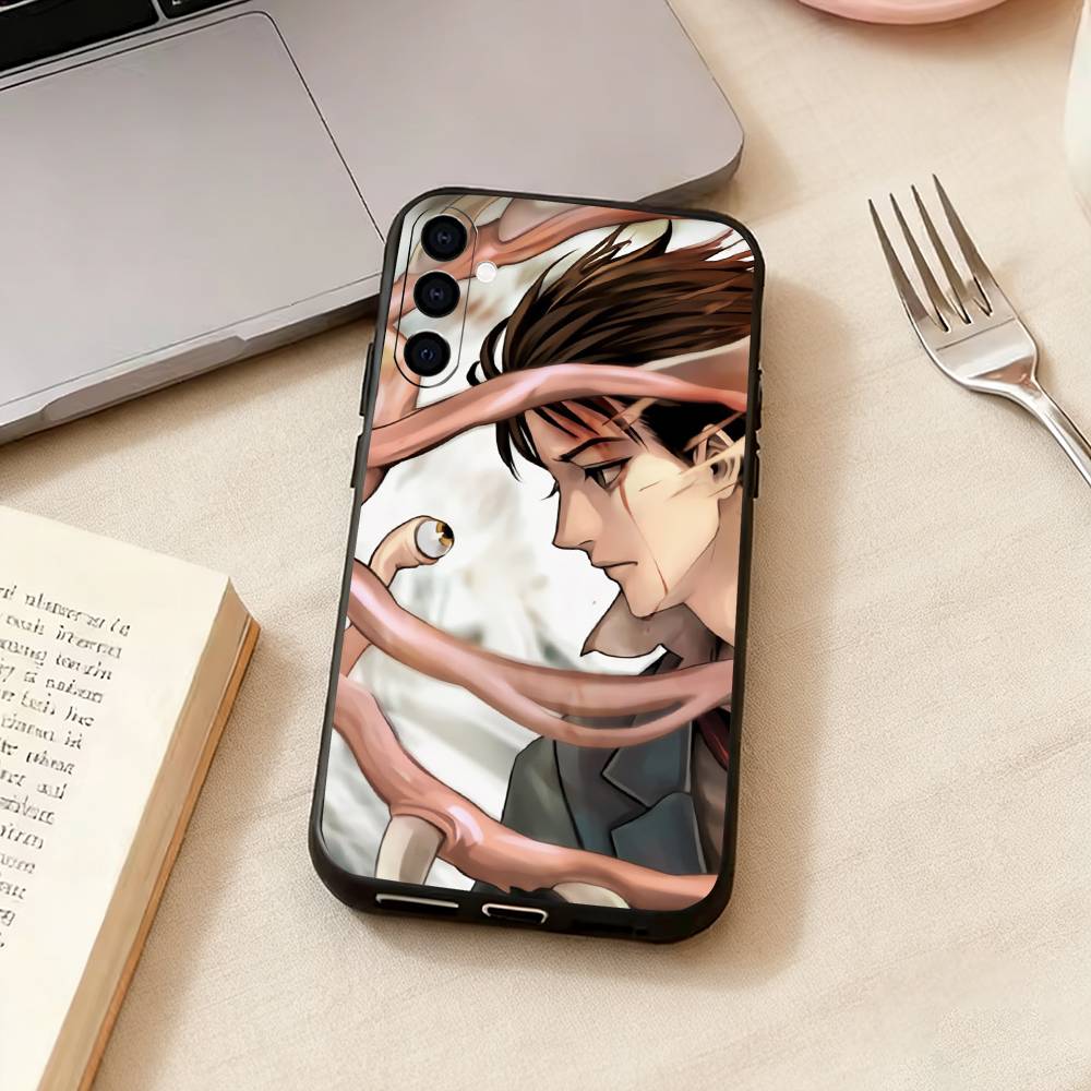 Anime p-Parasyte-e Phone Case Black Silicone Soft For Samsung Galaxy A73,A72,A71,A70,A53,A52,A51 Samsung a32 4g