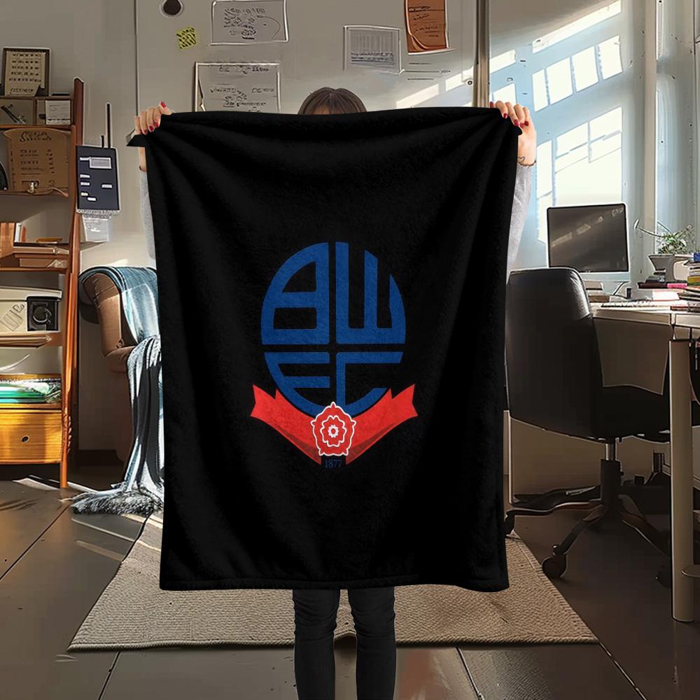 Bolton Wanderers F.C Flannel Blanket, High Quality Comfortable for All Seasons, Home Decor, Warmth and Comfort