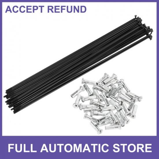 Набор 14G 241мм Длина Велосипедные Спицы Ниппель Углеродистая Сталь Черный Универсальный