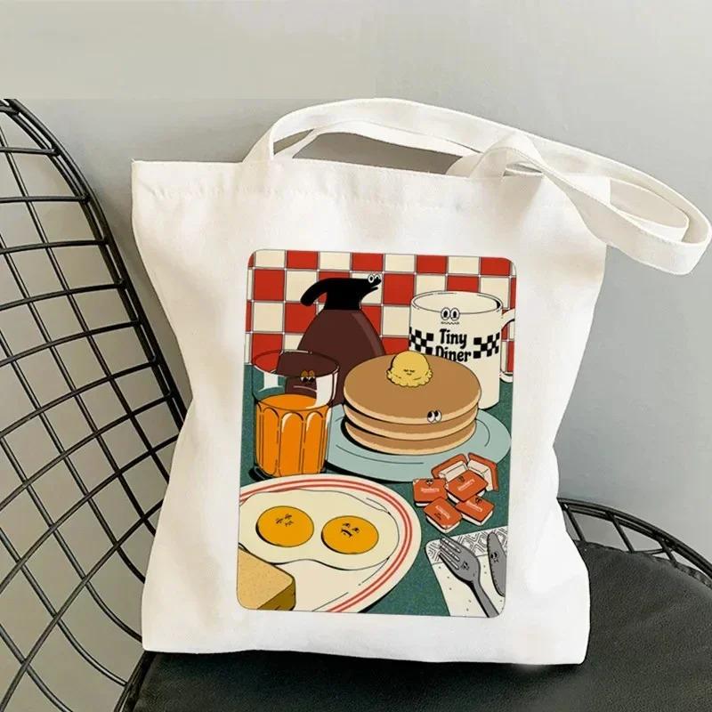 Lightweight Women Shoulder Bags Fashion Foral Canvas Tote Bag Large Capacity Shopping Shopper Handbag No Zipper Girl Handbags