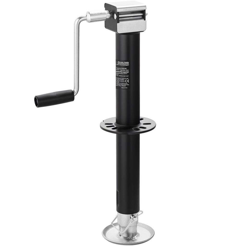 2267 kg A-Frame Trailer Jack, 381 mm Vertical Travel, Trailer Lift Jack with Adjustable 7-Level Drop Leg & Drill Socket, Cordless Drill Compatible,