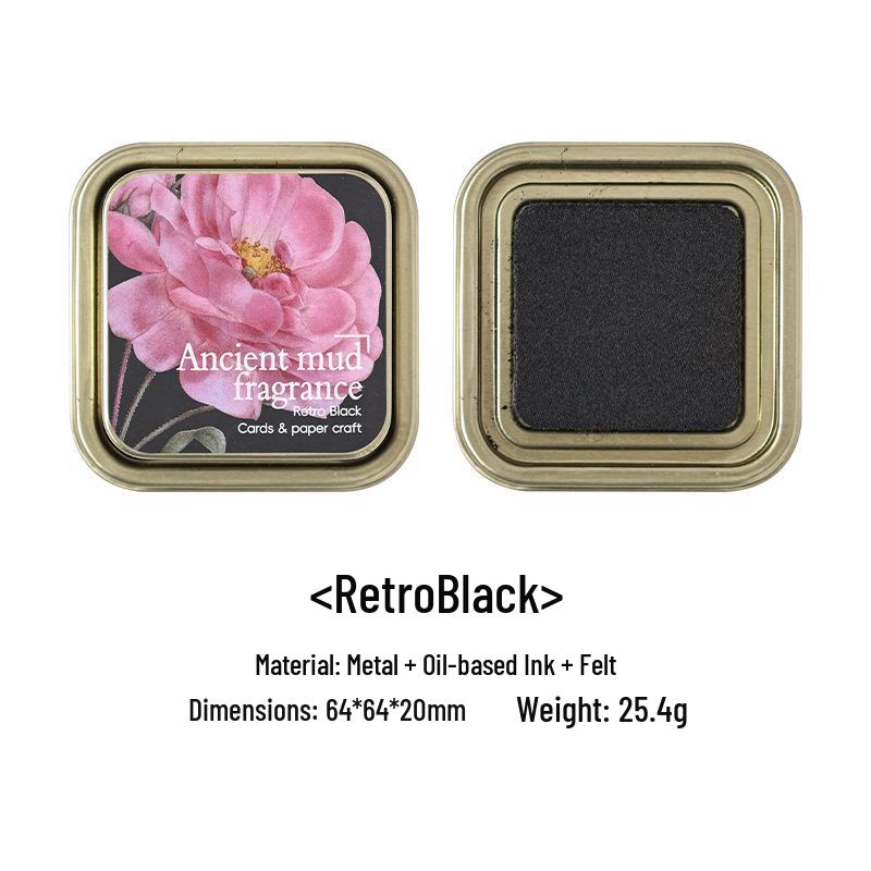 Yuezhen Retro Color Ink Pad - Ancient Clay Scented Oily Ink for Journals & Stamps