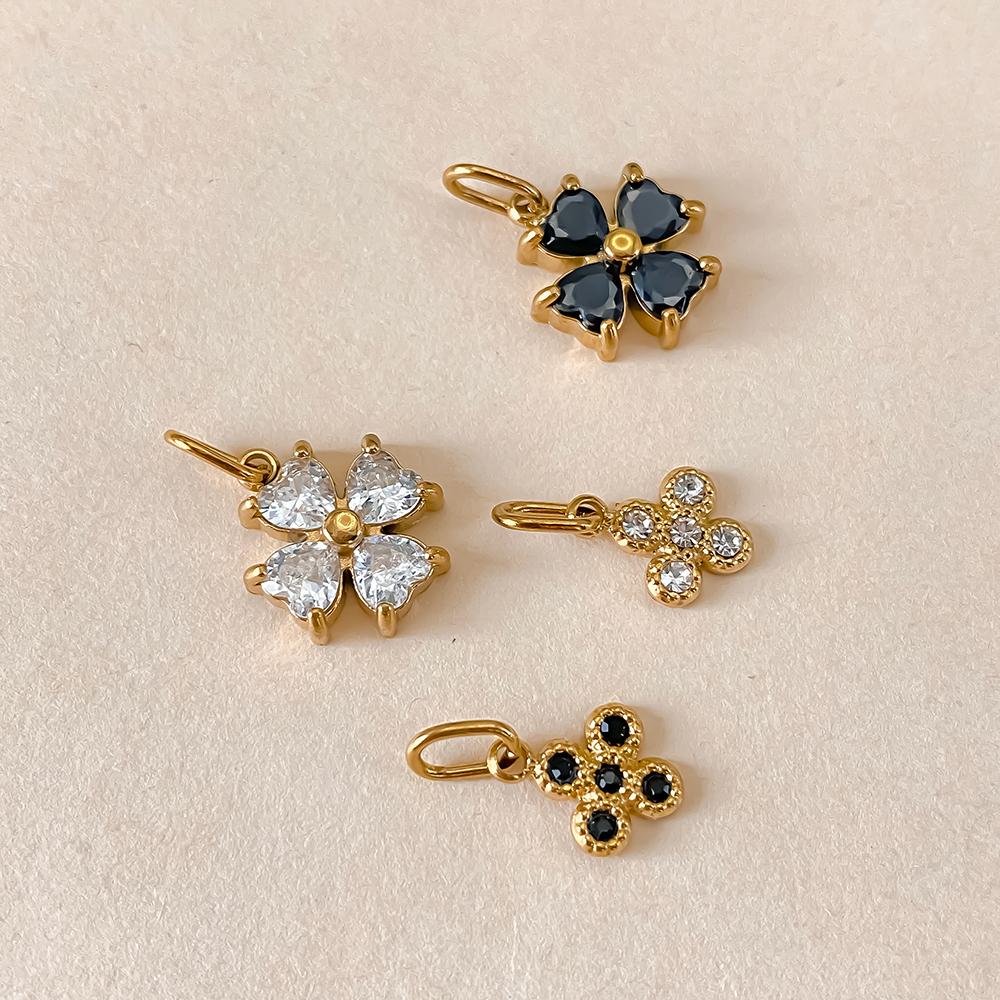 eManco Stainless Steel Shiny Zirconia Charms Can Making Ladies Earrings Necklace Bracelet 48 Hour