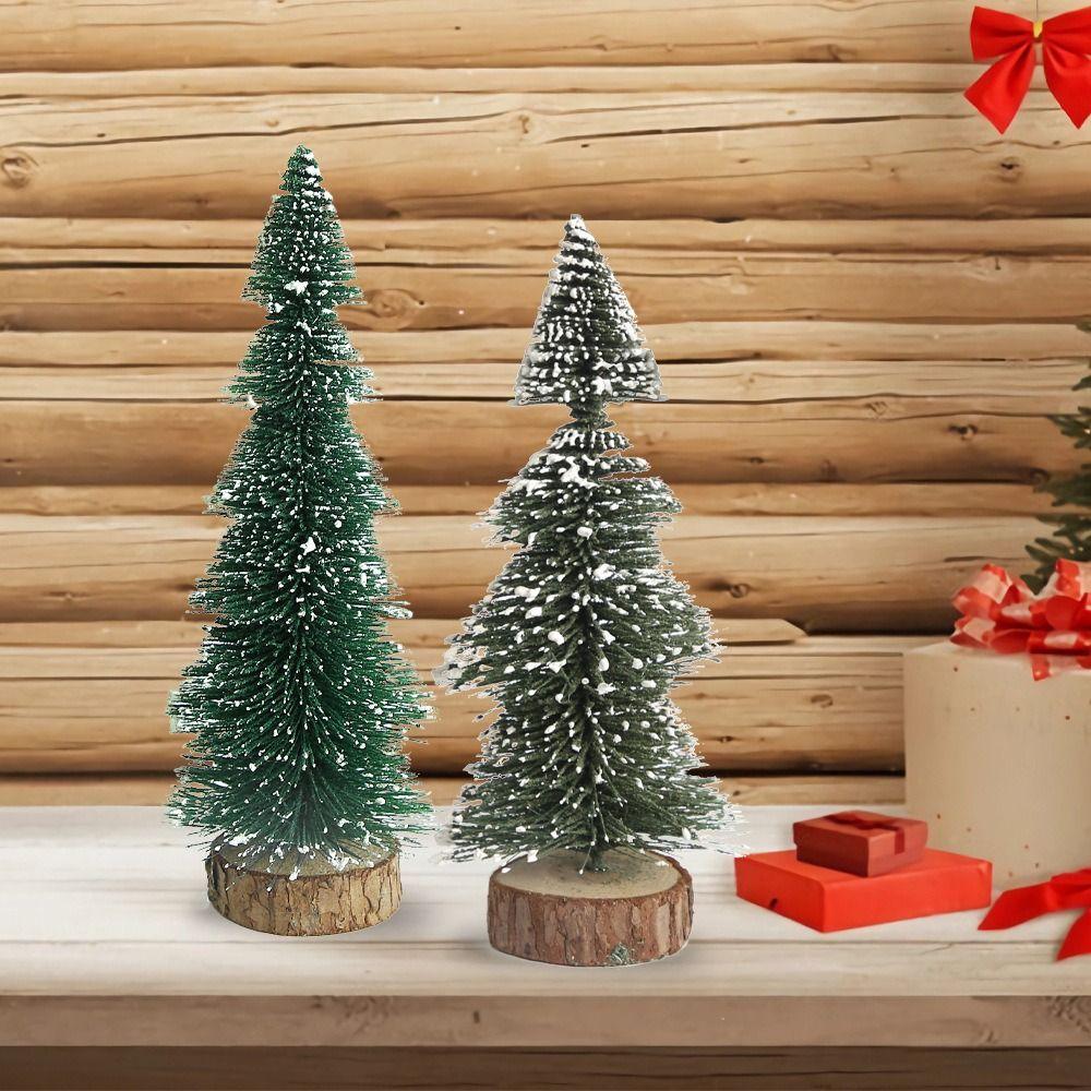 

Small Christmas Silk Cedar Green Artificial Xmas Pine Tree Festival Desktop Ornaments
