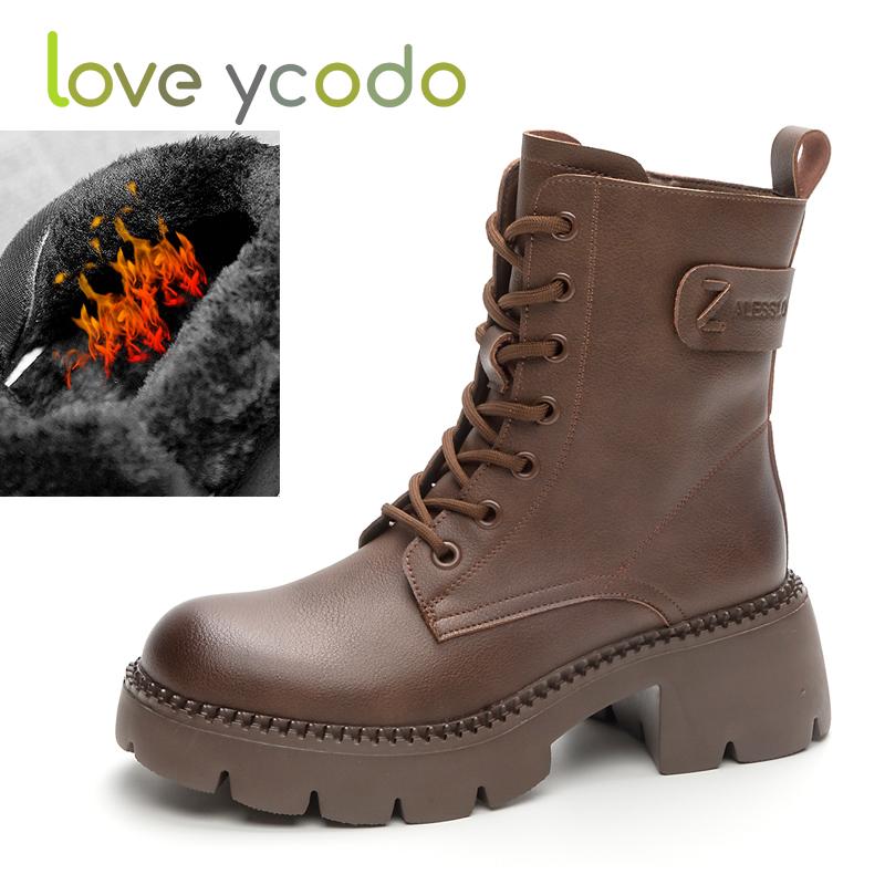 Женские осенние и зимние удобные ботинки Marton из натуральной кожи — фото 2