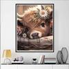 Diamond Painting Art Painting Set, Cow 5D Rhinestone Cross Stitch Painting Decoration, Home Decoration Wall Mural