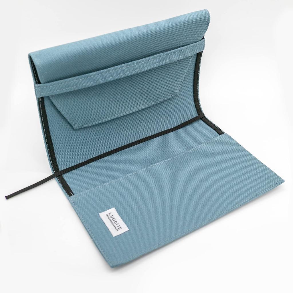 Carry Case Luddite Book Cover Canvas Blue Gray [Luddite]