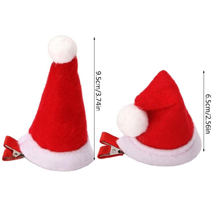 Weihnachts-Deko-Haarspange Neujahrsparty Weihnachtsmannmütze Seitenclip Party-Requisiten