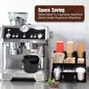 Espresso Knock Box, 4.4 Inch Coffee Knock Box Espresso Dump Bin for Coffee Grounds with Removable Knock Bar and Non-Slip Base Shock-Absorbent Durable