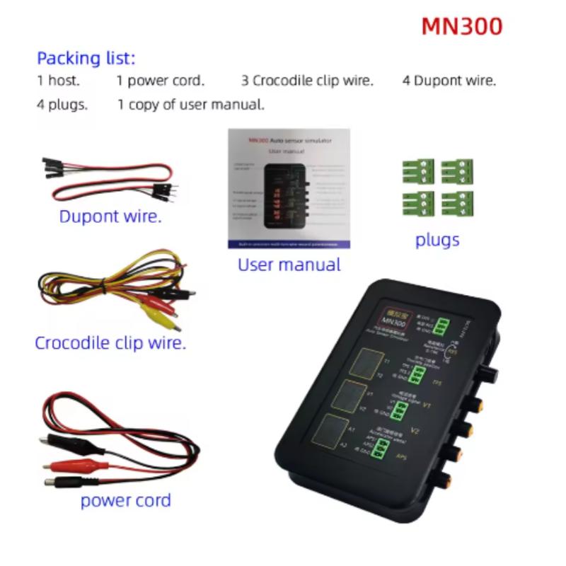 MN300 Auto Sensor Simulator Vehicle Automobile Signal Generator Voltmeter Tester Car Oxygen Oil Pressure Sensor Simulator