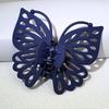 9cm Sweet Women Girl Young Fashion Gift Back Head Clip Hairpin Candy Color Single Layer Hollow Wing Antennae Butterfly Hair Claw