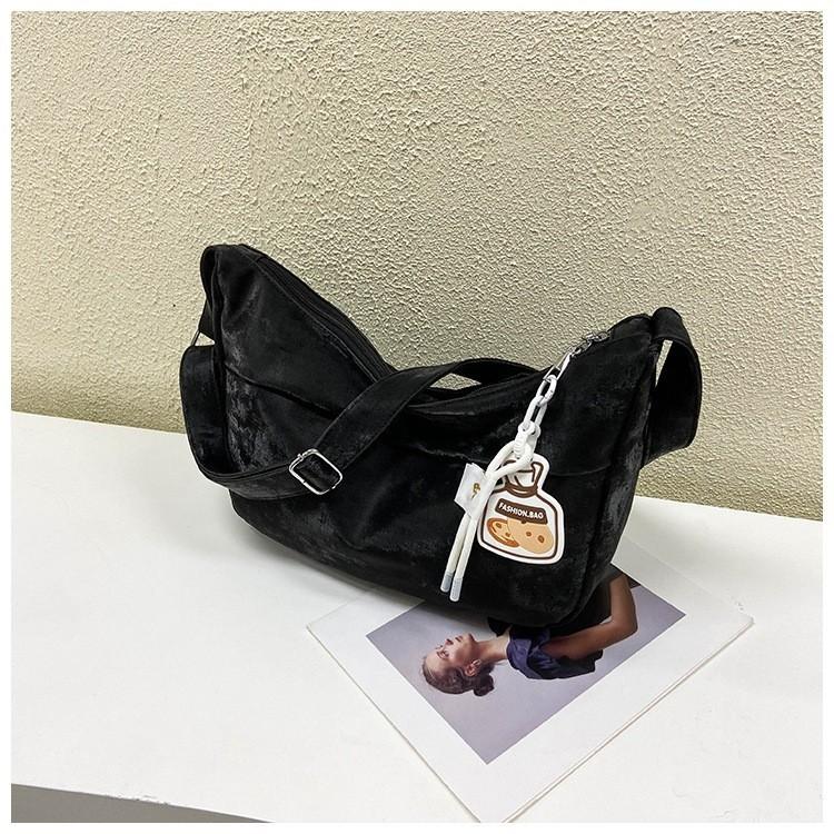 Модная уличная нейлоновая сумка-тоут, мягкая, большая, повседневная, на плечо, ручная чёрный