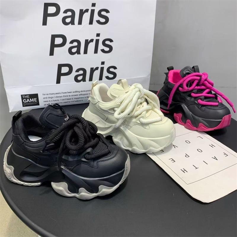 European muffin bottom locomotive dad shoes ins trendy autumn new heightening fashion fried street casual shoes