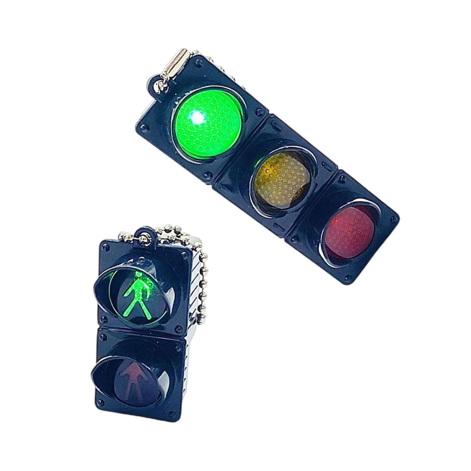 

2pcs Set Fun And Eye Catching Traffic Light Keychain Backpack Pendant Creative Designs Pendant for Key Enthusiasts