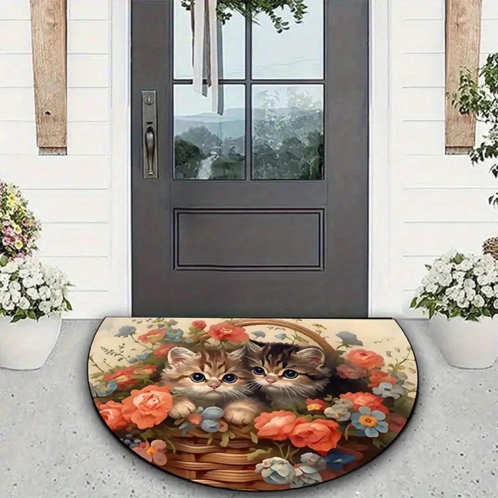 Dog Cat Absorbent Mat Cartoon Animal Cat Floor Mat Creative Bathroom Mat  Kitchen
