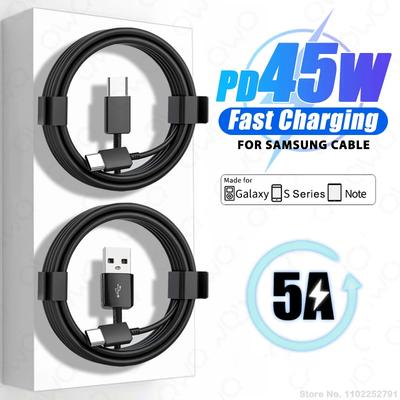 5A USB Typ C Kabel Für SAMSUNG Galaxy S24 S22 S21 S23 S25 Ultra Note 20 10 Plus A35 A55 5G Super Schnelle Ladekabel Zubehör