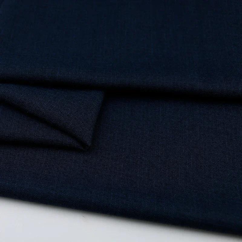 100x150cm Dark Patterned Thin Anti-wrinkle Suit Fabric for Clothes Vest Trousers Sewing Checkered Striped Cloth Black Blue