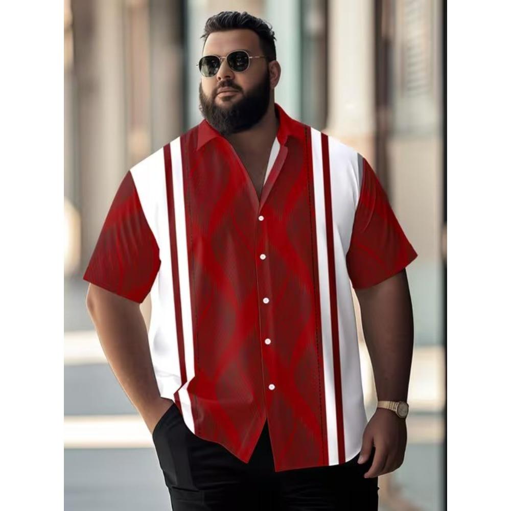 Men's Retro Fashion Pattern 3D Print Shirt Button Up Shirt Casual Shirt Summer Shirt Short Sleeve Daily Vacation Clothing