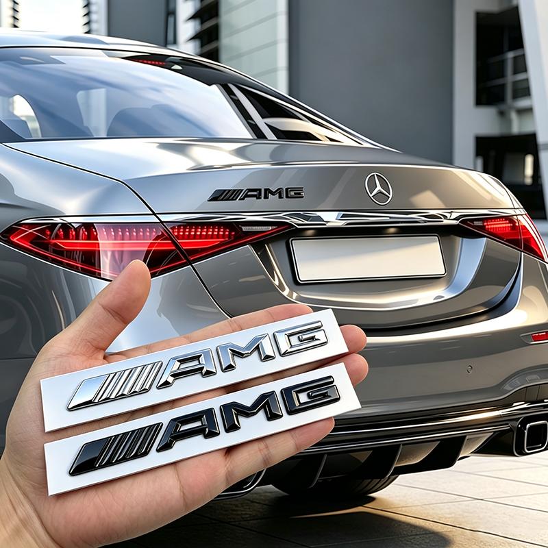 Metalowy emblemat AMG 3D Naklejka na klapę bagażnika samochodowego Zawór opony Do Mercedes Benz AMG Klasa E S C A B W204 W205 W203 W211 W212 CA1