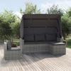 Vidaxl 4-Cz. Garden Lounge Set, Cushions, Grey, Rattan PE