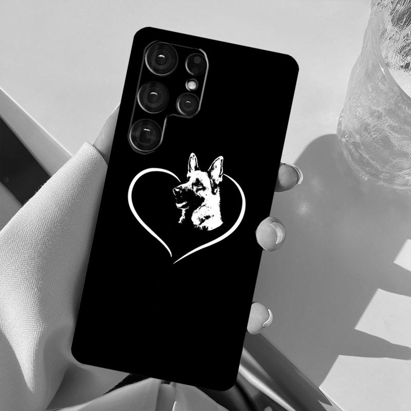 Cartoon German Shepherd Dog Case For Samsung Galaxy S23 Ultra S21 S22 S24 S25 Ultra S9 S10 Plus S25 FE S20 FE Back Cover