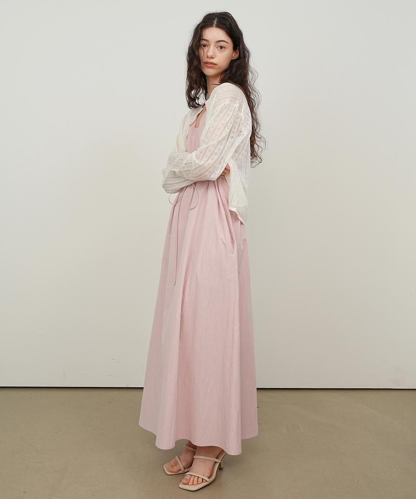 PAUL&ALICE String Sleeveless Dress / Pink