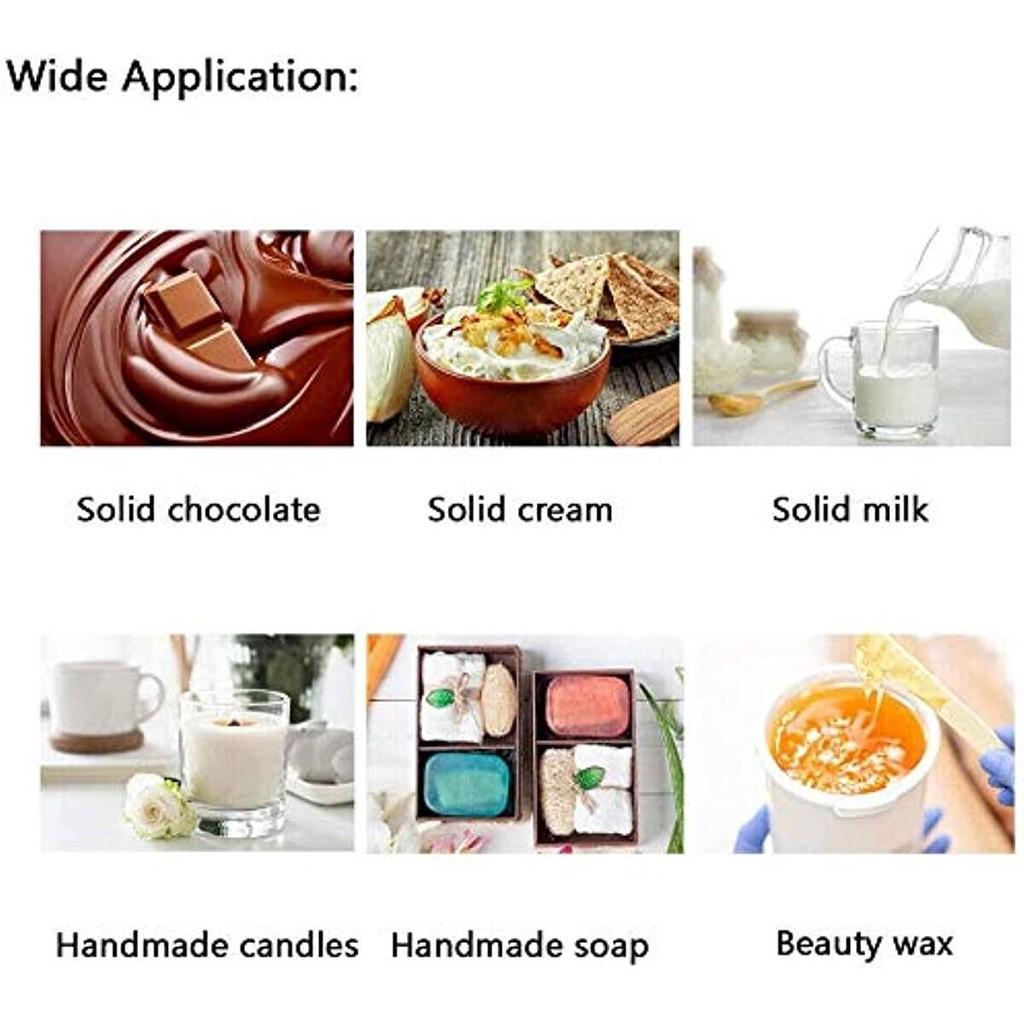 Máquina de Temperar Chocolate 600W Panela de Derretimento Aquecedor Elétrico Automático de Chocolate 2 Tanques Aço Inoxidável Aquecedor de Líquidos