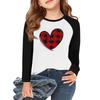 Girls Long Sleeve Love Valentine's Day T Shirts Kids Fall Tops Crewneck Basic Tees 5-14Y