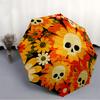 1pc Skull Flowers Automatic Open/Close Umbrella, Portable Folding Umbrella for Travel, Themed Events,