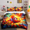 Bright Clownfish and Streaks. Bedding Sets Duvet Cover Sets Duvet Covers Pillowcases(1 * Duvet Cover 2 * Pillowcases Without Duvet Insert)