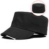 Back Full Closed Hard Top Military Cap Adult Cotton Fitted Baseball Hat Big Head Man Plus Size Flat Army Caps 56cm 58cm 60cm