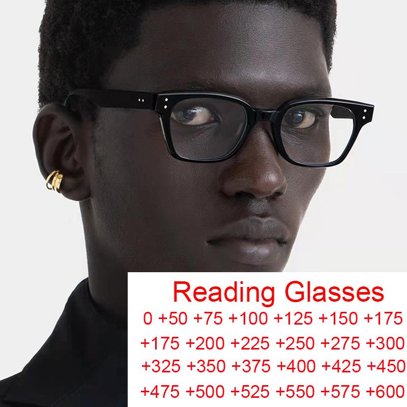 Blue Light Reading Eyewear Male Filter Rectangular Retro Transparent Black Computer Gents Ladies Classic Jet Square Clear Screen Presbyopic Optical