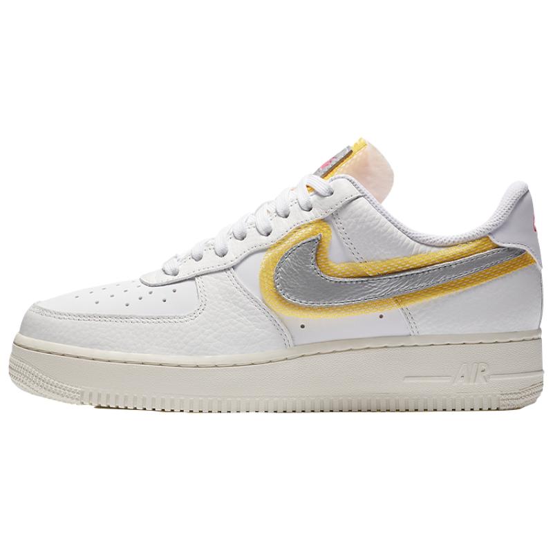 Nike Air Force 1 Low '07 Lx White Metallic Silver Gold Women's Sneakers CZ8104-100