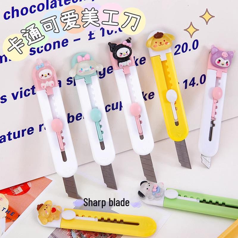 Mini Portable Cartoon Utility Knife for Students and Office Use
