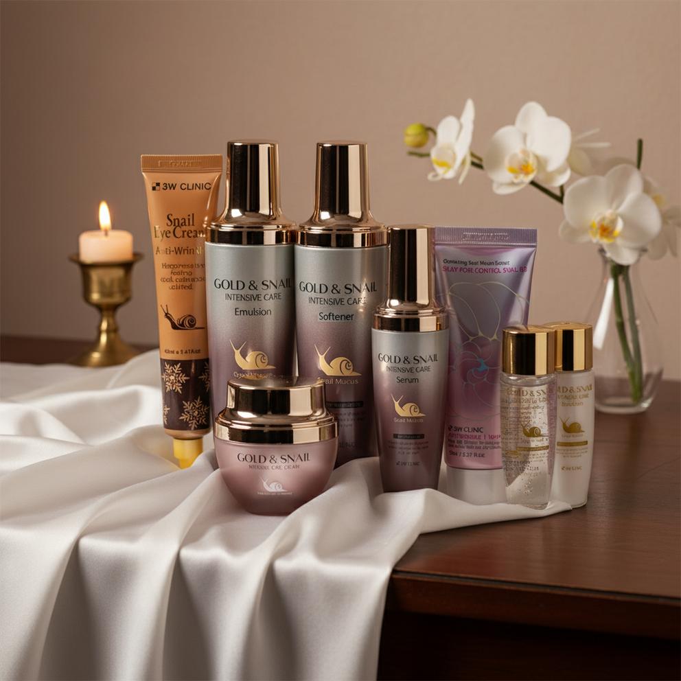 3W Clinic Snail Moisturizing Skin Care Set