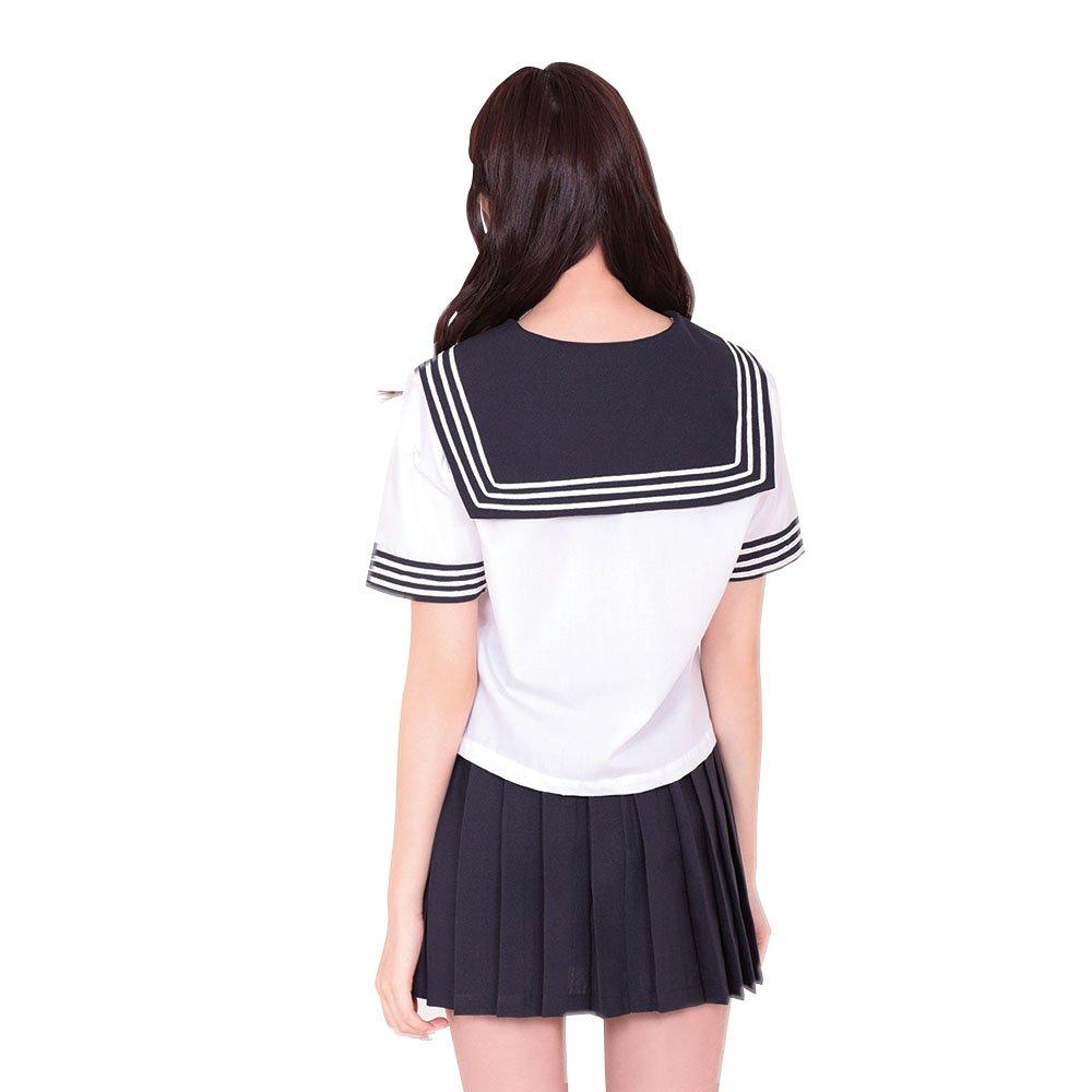 Be With Sailor Suit 3 White Navy M Size Uniform Cosplay Costume Women's
