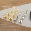 Nidin High Quality Copper Shiny Round Ball Drop Earrings For Women Female Daily Party 2 Colors Choice Ear Jewelry Accessories