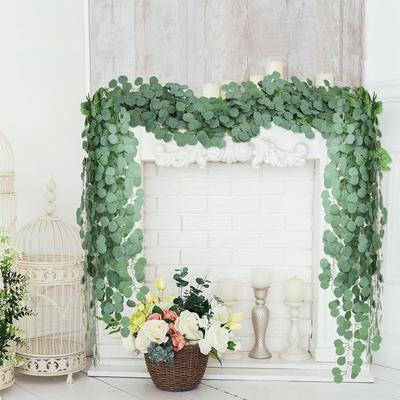 1/3pcs 200CM Artificial Plants Fake Green Eucalyptus Leaves Lvy Vine Home Room Wedding Garden Christmas Party Decor Diy Hanging
