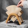 Bamboo Coffee Filter Paper Container Stand Holder Simple Coffee Filters Dispenser Rack Shelf Storage Paper Tissue Box Shelf