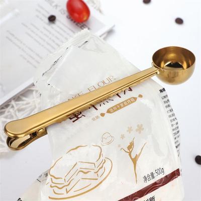 Goud Zilver Multifunctionele Keukenbenodigdheden Koffieschepje Met Klem Roestvrij Staal Thee Maatbeker Schep Lepels