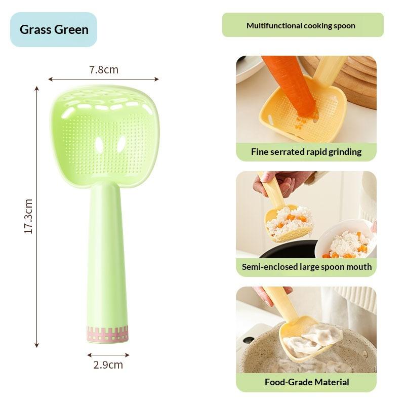 Multifunctional Cooking Spoon Colander Spoon Strainer Skimmer Slotted Spoon Draining Mashing Potato Garlic Press Kitchen