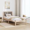 Bed Frame with Headboard Taupe 80 x 200 cm Solid Pine Wood
