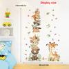Children's Room Wall Stickers Cartoon Animals on Train Airplane Hot Air Balloon Wall Decals Baby Nursary Kindergarten Decoration