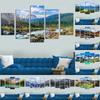 5 Panel Natural Scenery Mountain Lake Canvas Painting Wall Art Landscape Pictures Posters and Prints for Living Room Home Decor
