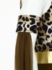 Girls Prehistoric Costume Leopard Print Dress with Built-in Briefs & Oversleeves Metallic Gloss for Performance