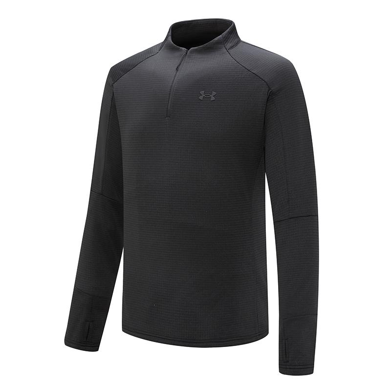 

Under Armour Climbing Series Casual Moisture-Wicking Outdoor Sports Stand Collar Half-Zip Long Sleeve T-Shirt Men Tops Twilight-Black 14411144-0020 M