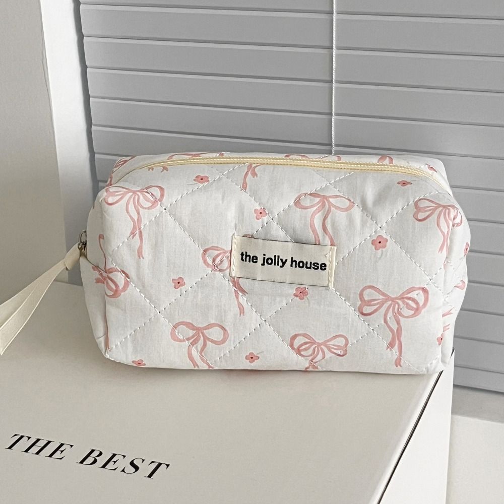 Multi-function Cosmetic Storage Bag Bowknot Stationery Storage Bag  Makeup Accessory